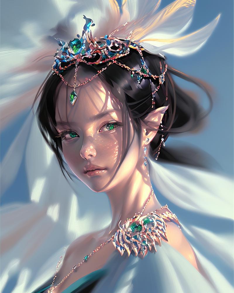 06619-860903153-wgz style,portrait of a beautiful women highly detailed,perfect femine face,Classical oil painting,by masamune shirow, by Willia.png